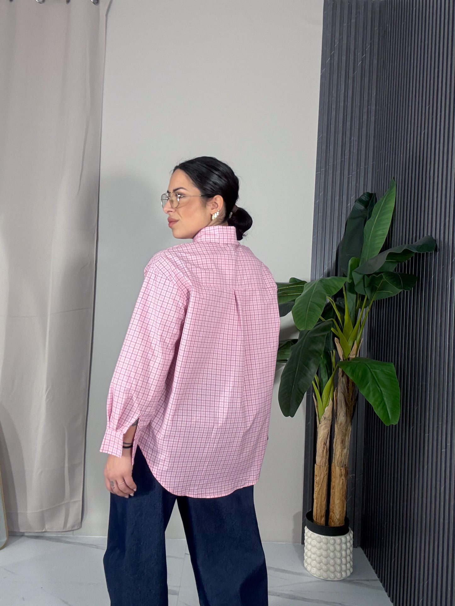 Camicia quadri rosa