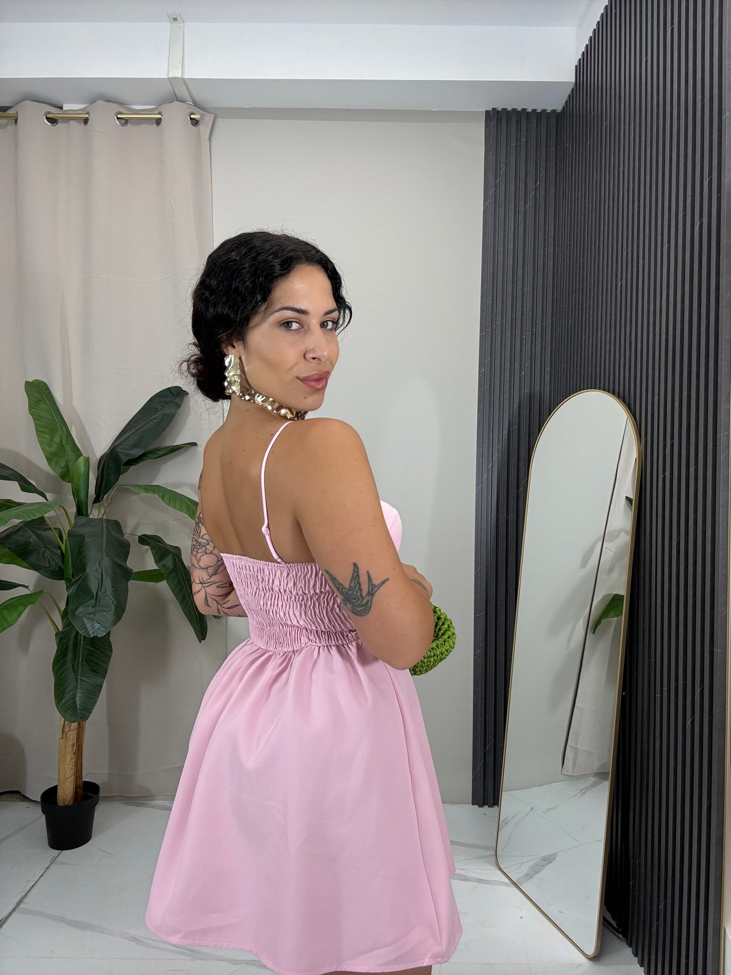 Abito corto Ada rosa