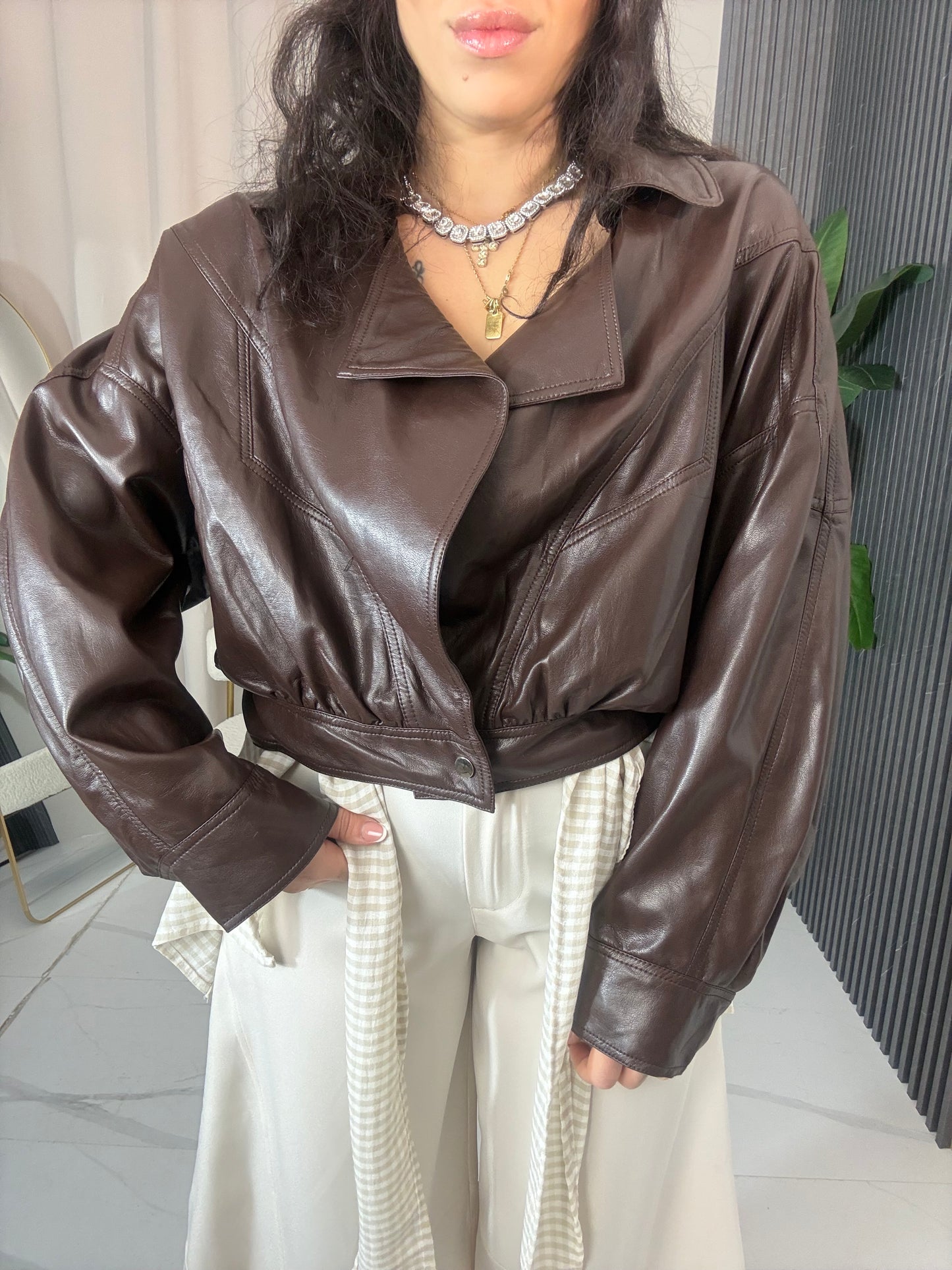 Giacca pelle Over Mood