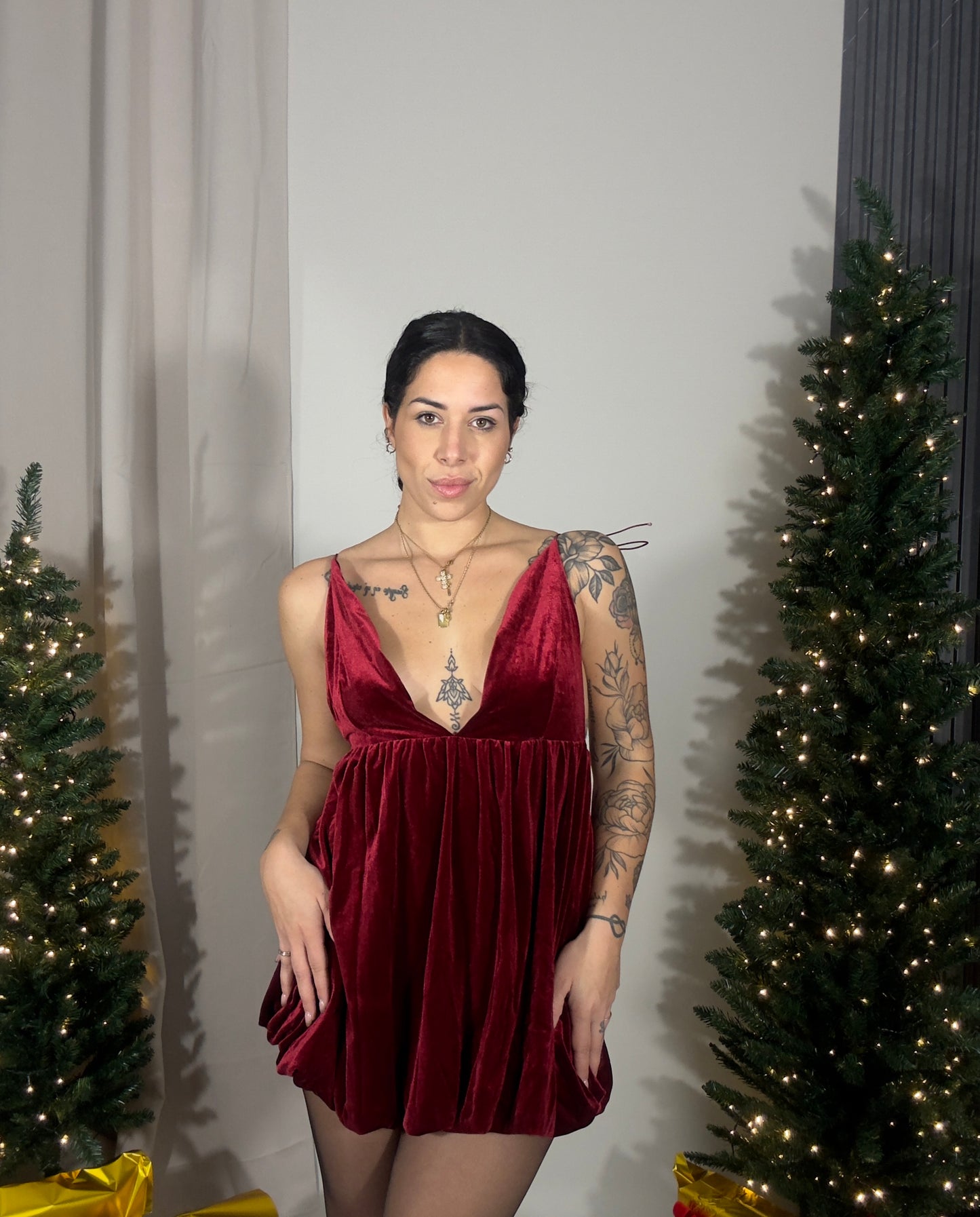 Abito palloncino velluto