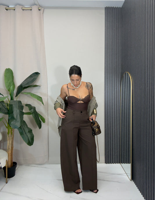 Pantalone sartoriale marrone