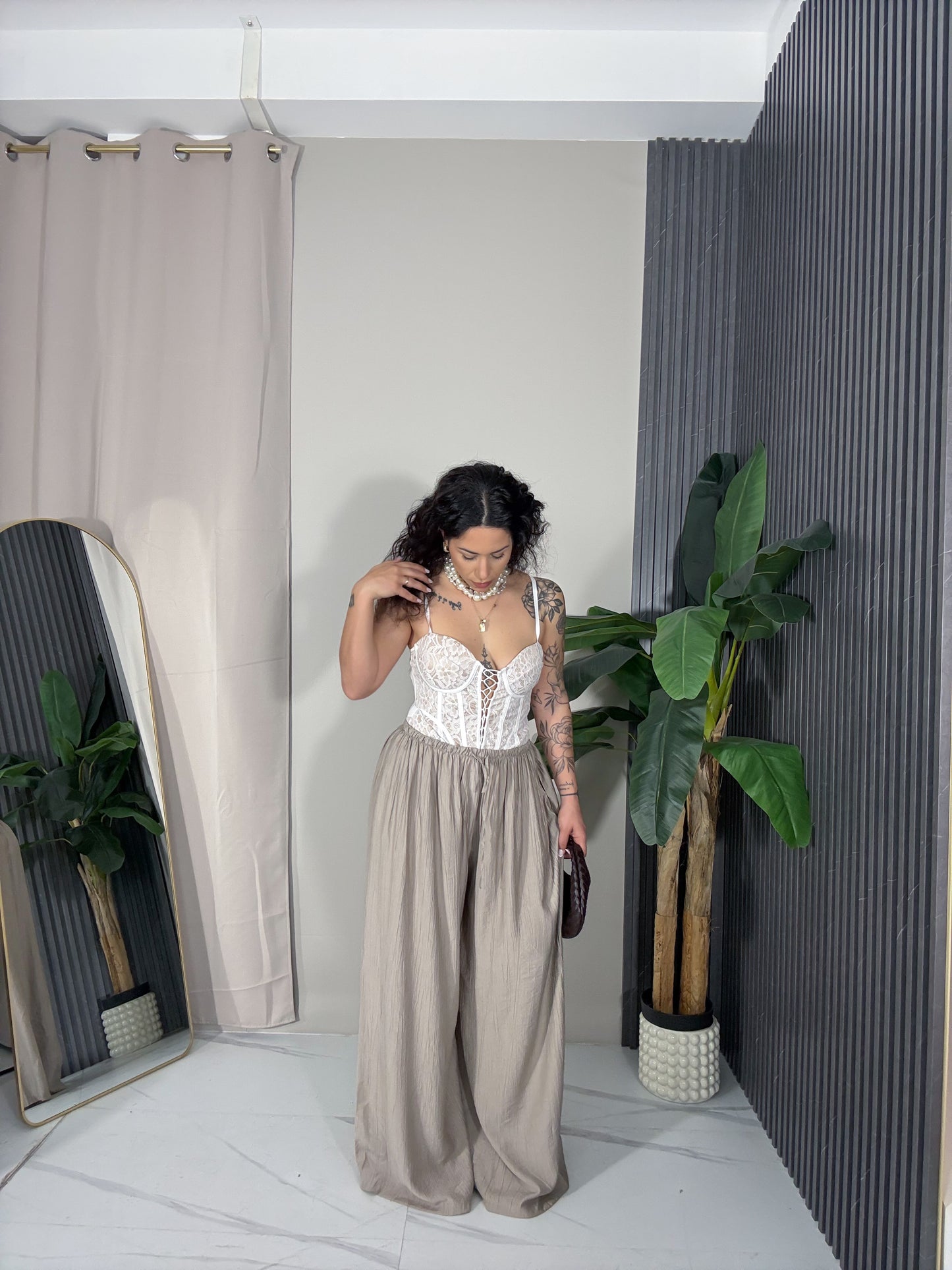 Pantalone Maya tortora