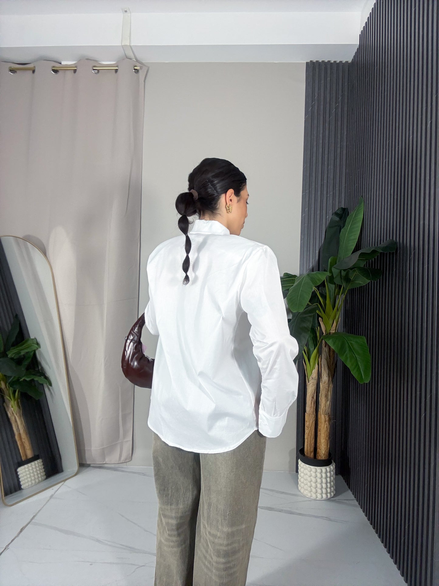 Camicia spalline bianca