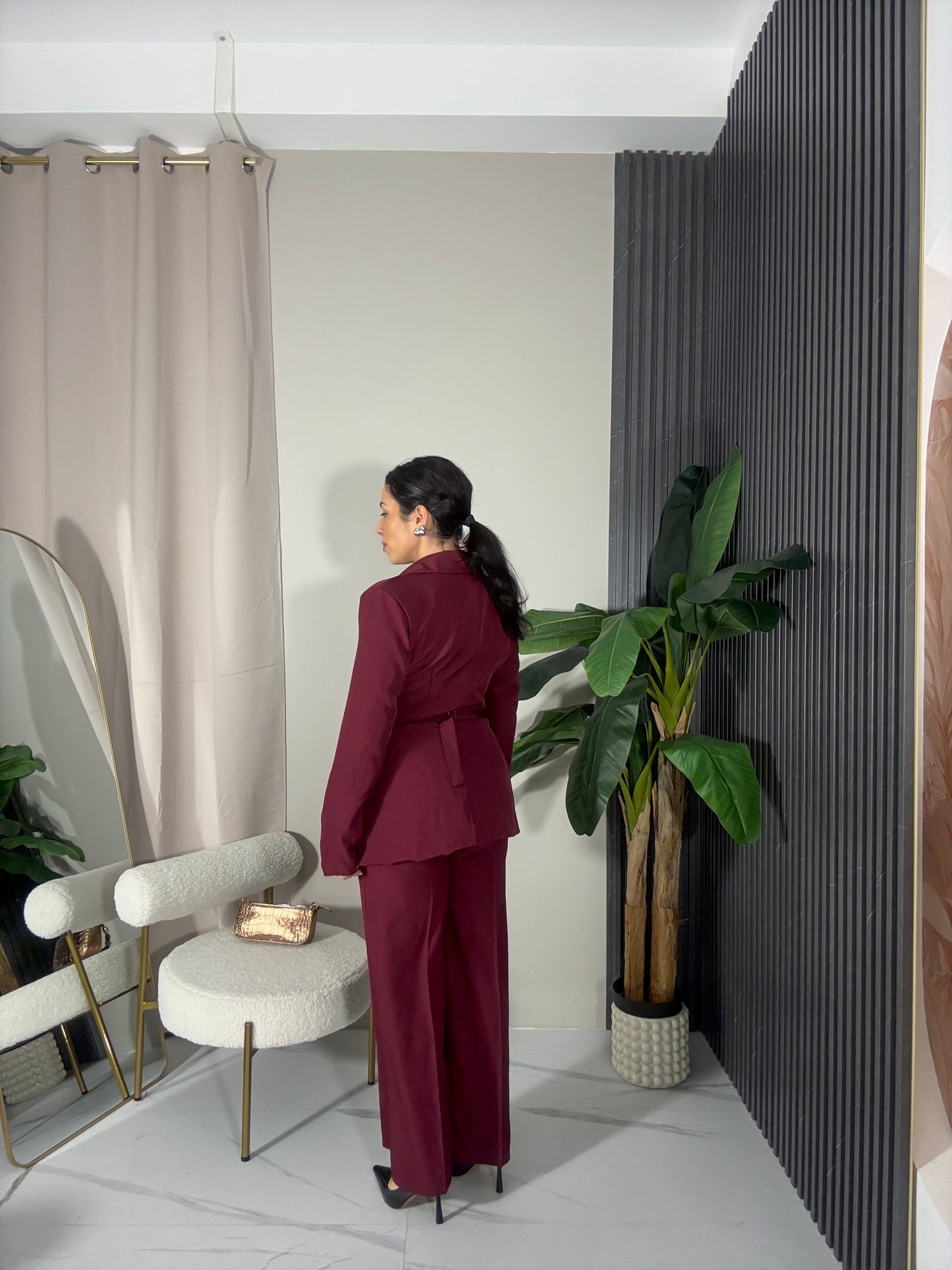 Tailleur Evelin bordeaux