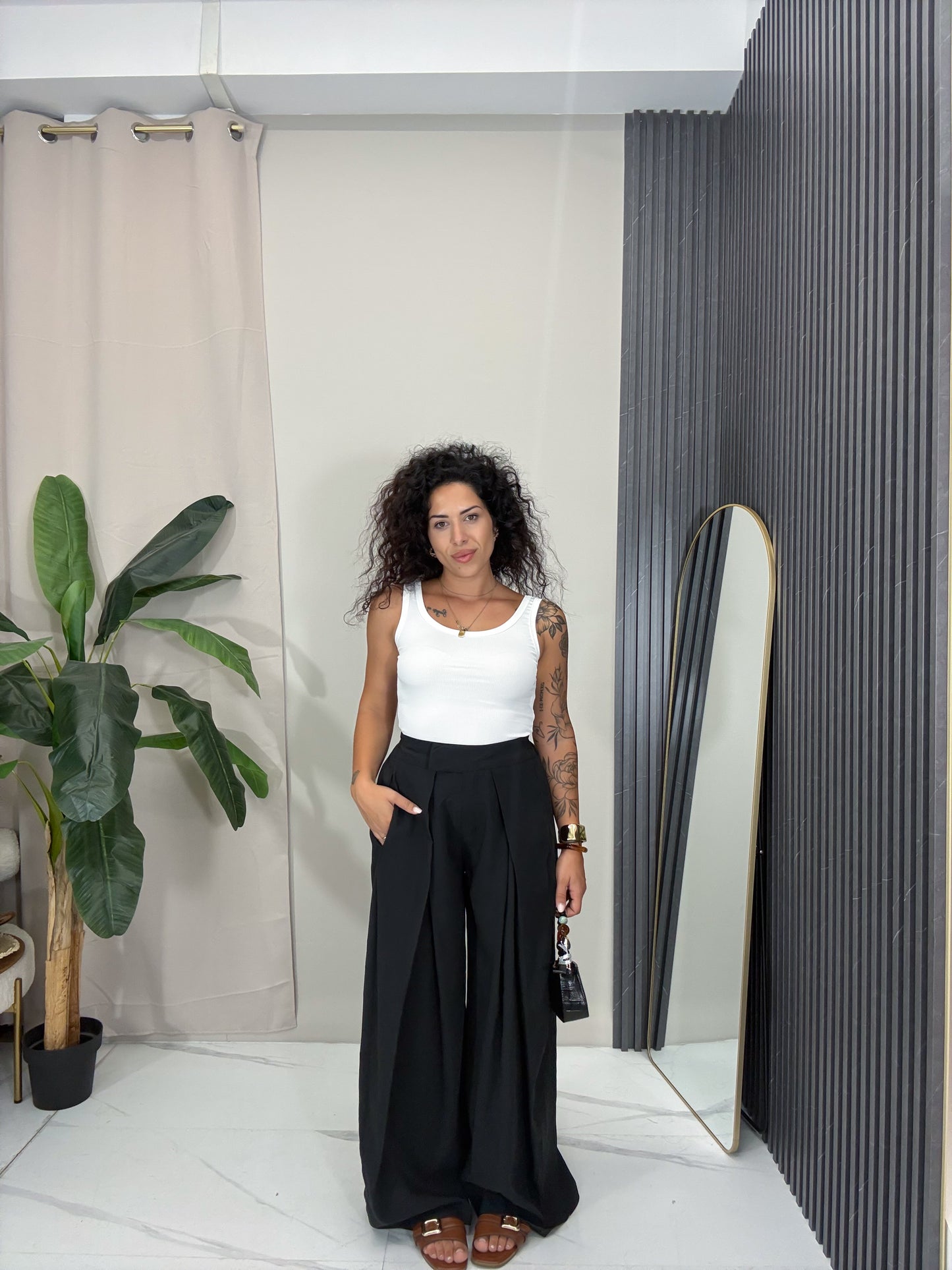 Pantalone palazzo nero