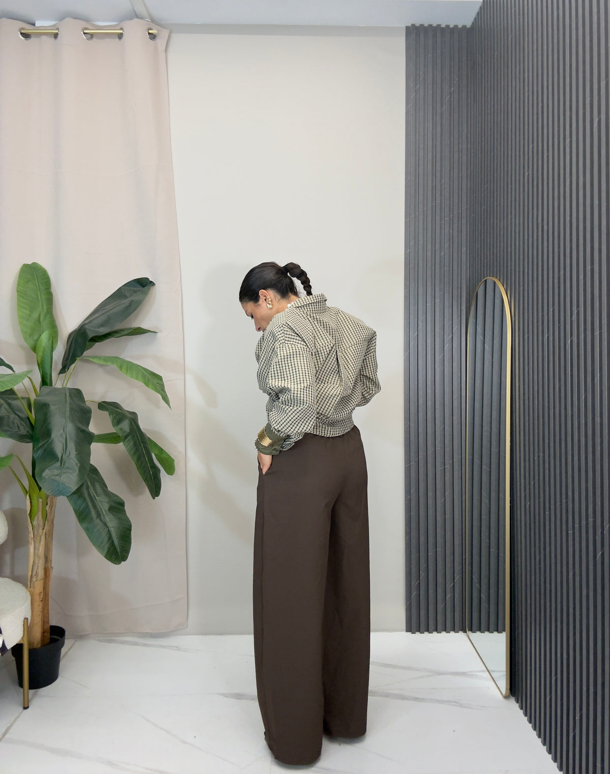 Pantalone sartoriale marrone