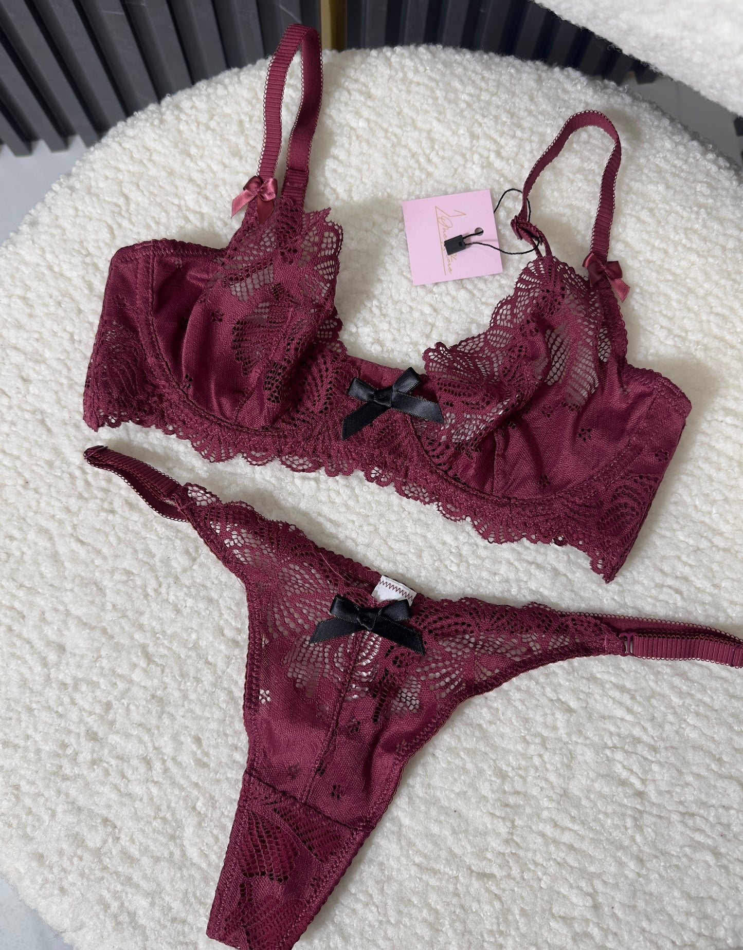 Coordinato Bordeaux Lace Desire