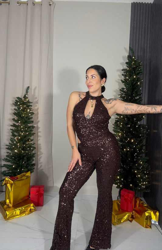 Tuta paillette Brown