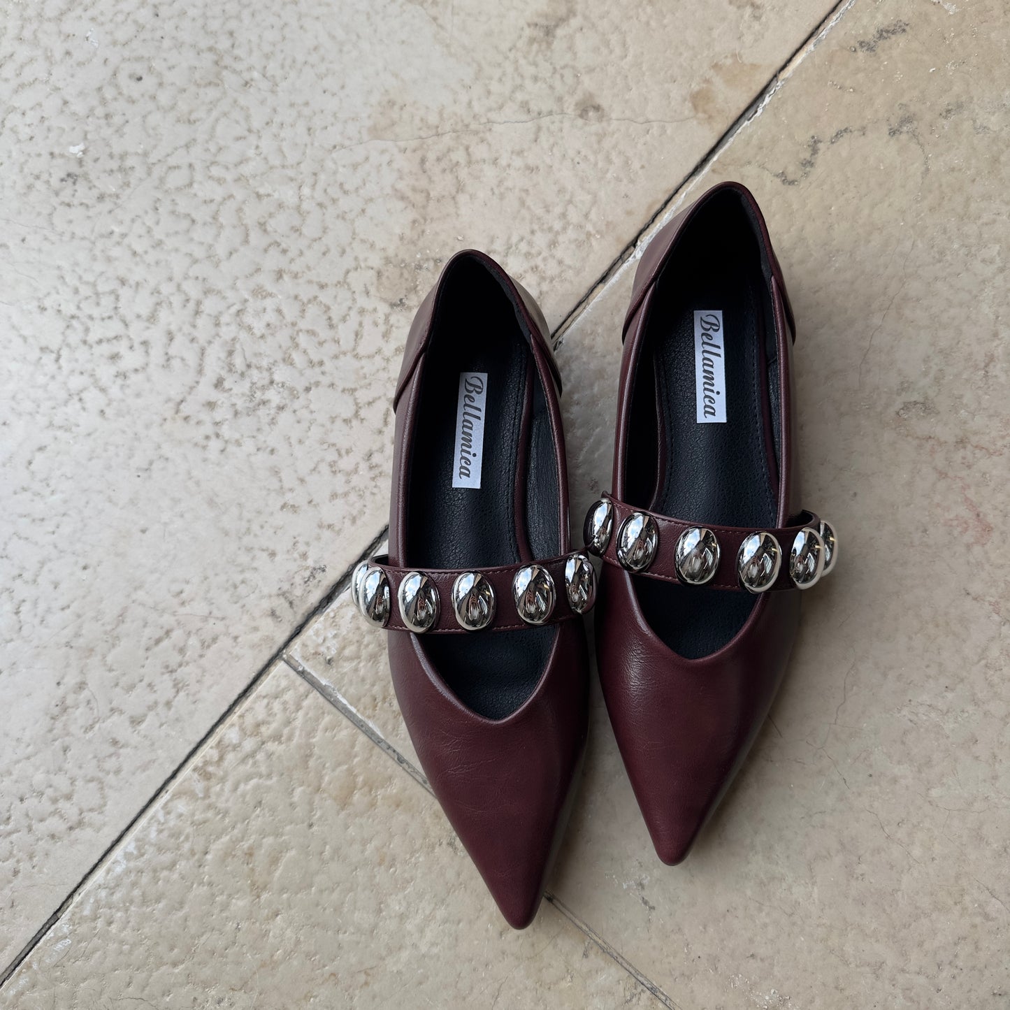 Ballerina borchie argento