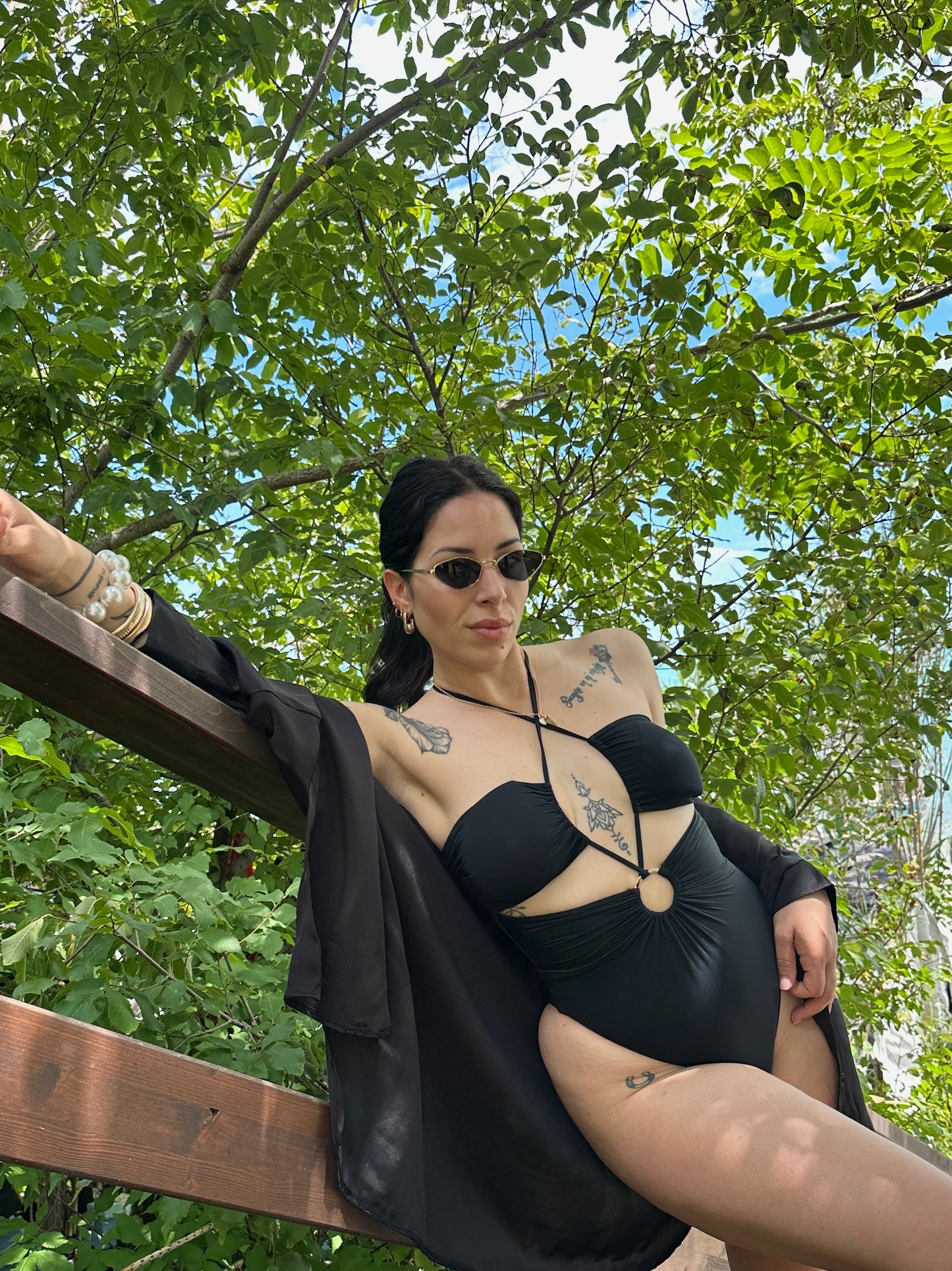 Matinée Clio lycra lucida nero