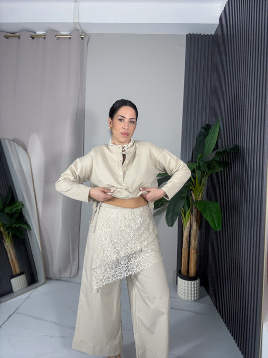 Polo oversize con spallina