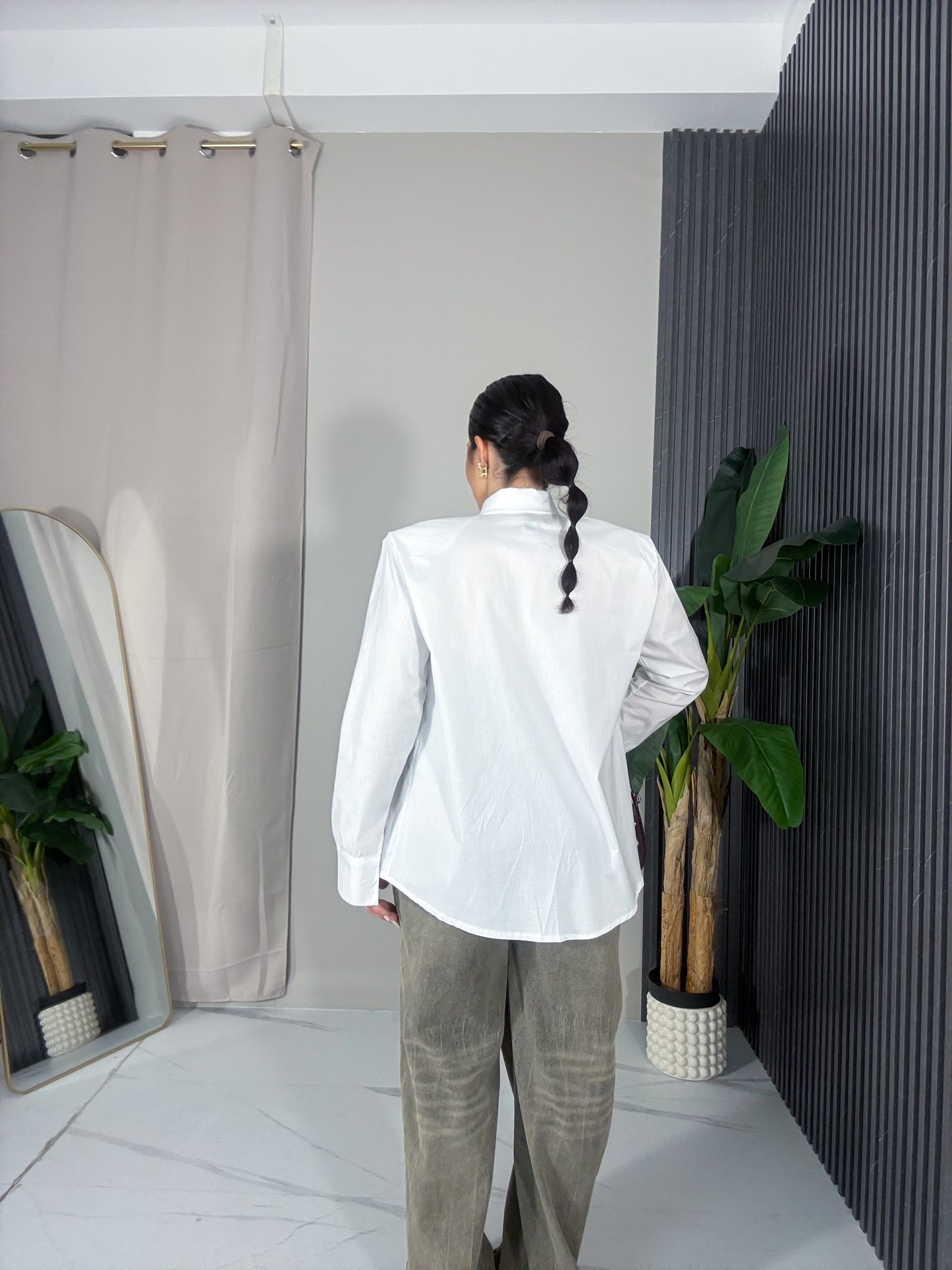 Camicia spalline bianca