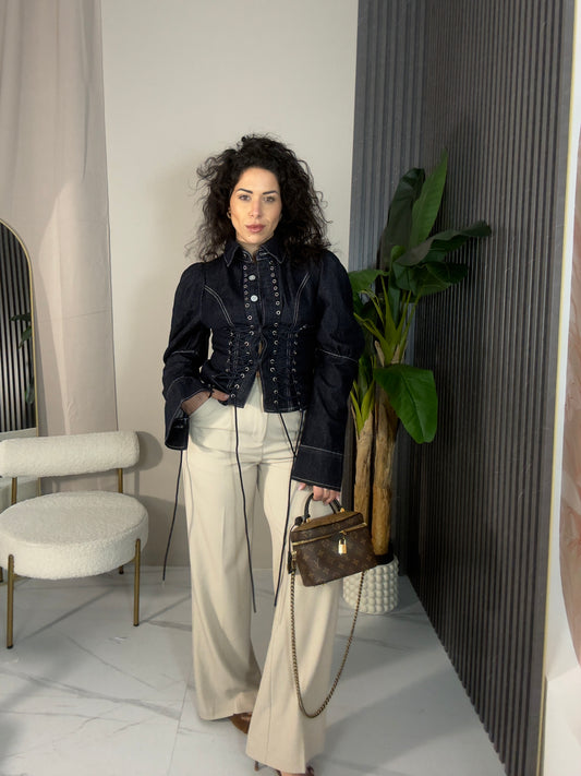 Pantalone beige dritto