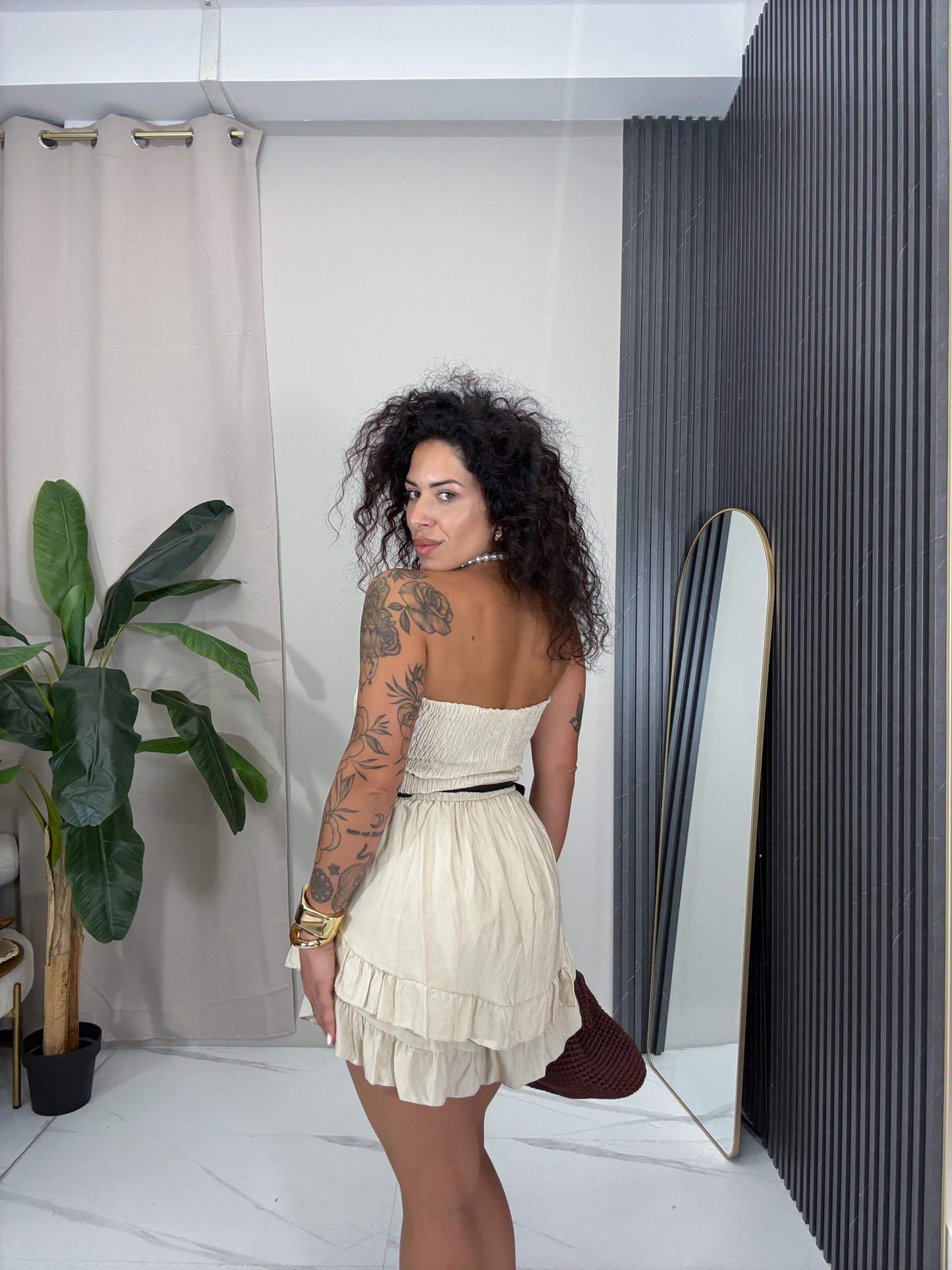 Tuta Corta Penelope beige